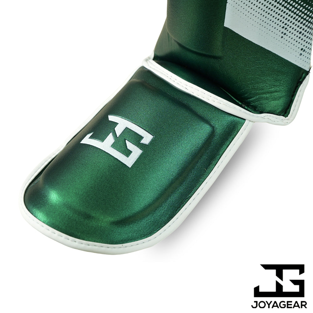 The Joyagear "Evolution" Shinguards - Green/White