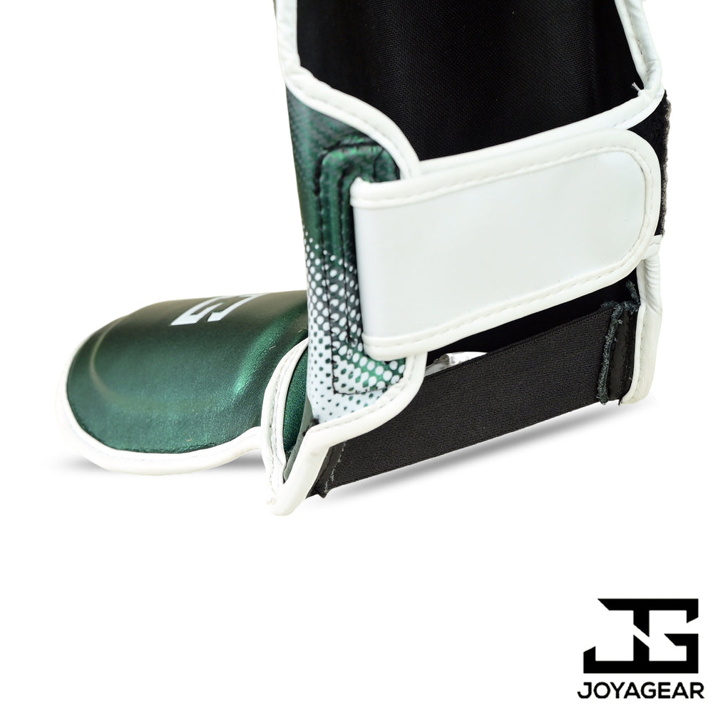 The Joyagear "Evolution" Shinguards - Green/White