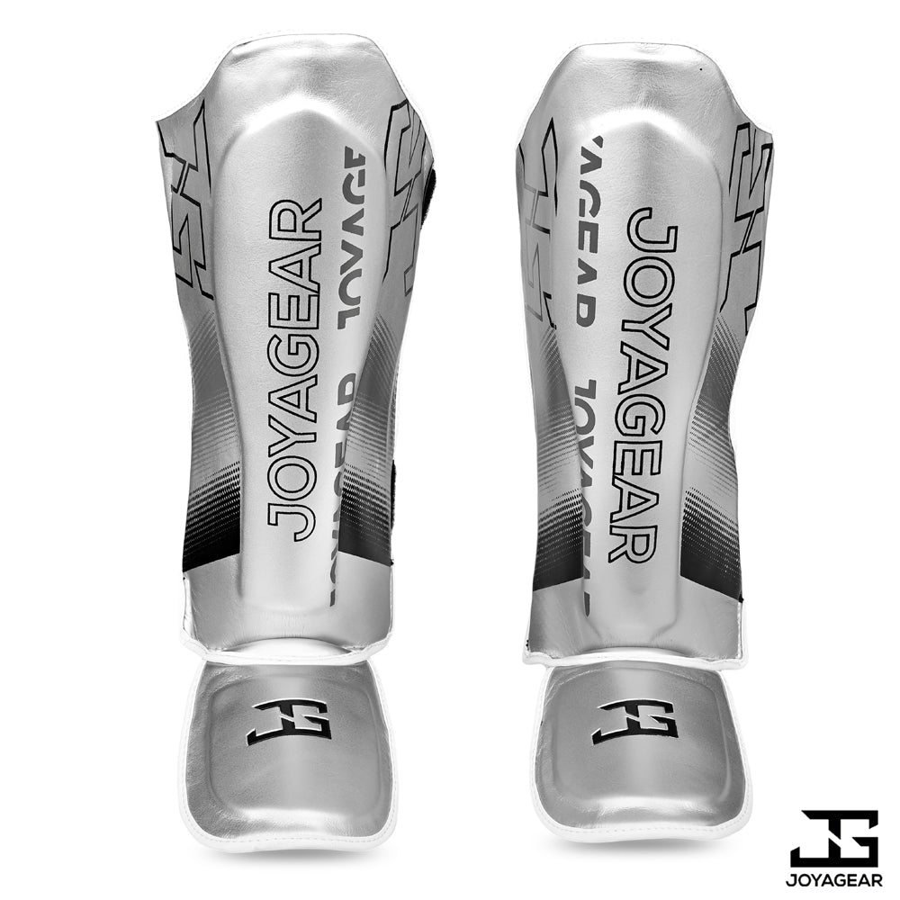 The Joyagear "Evolution" Shinguards - Silver/Black