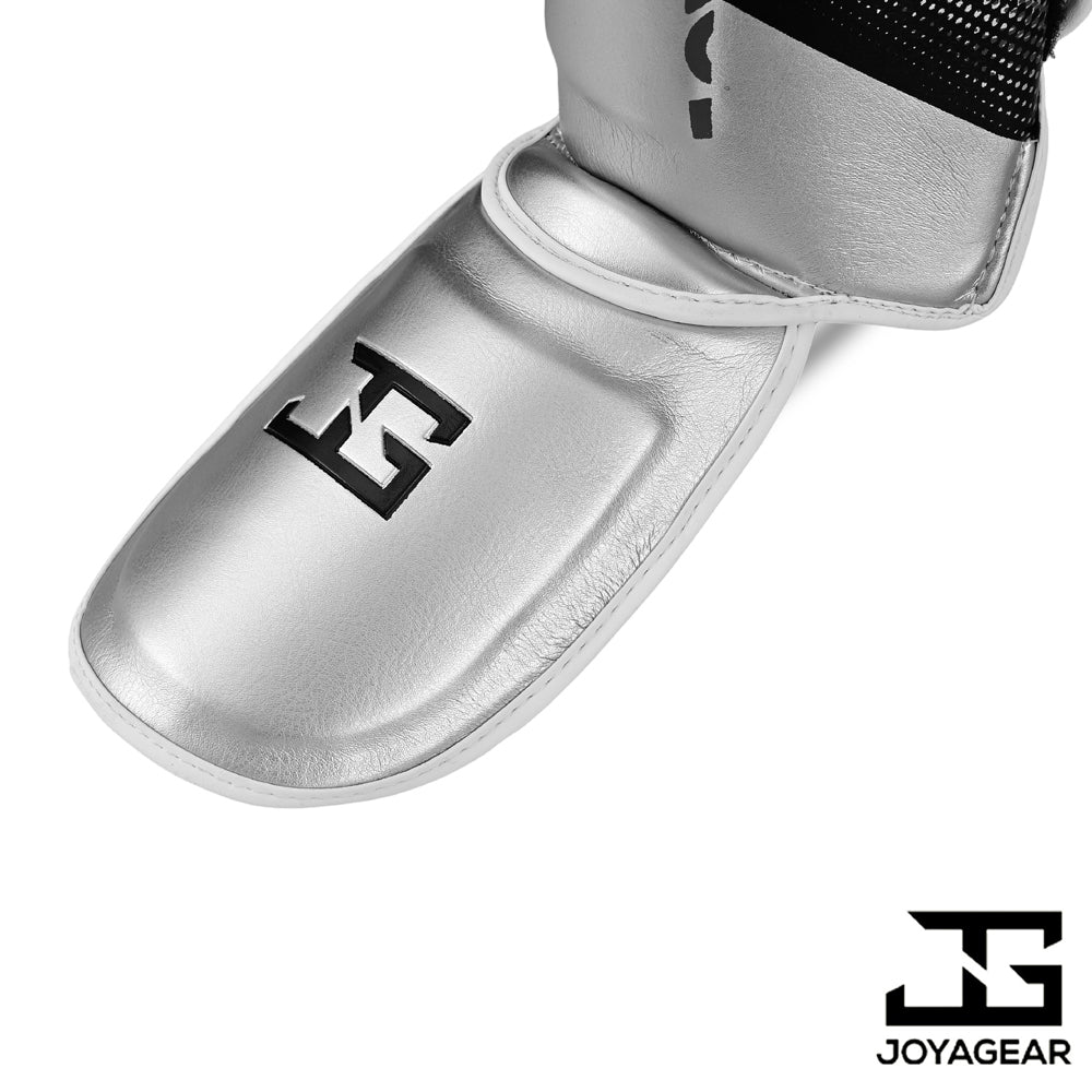 The Joyagear "Evolution" Shinguards - Silver/Black