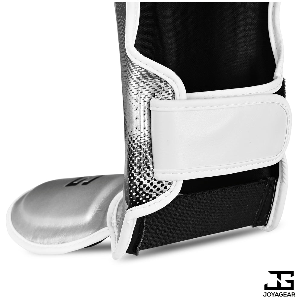 The Joyagear "Evolution" Shinguards - Silver/Black