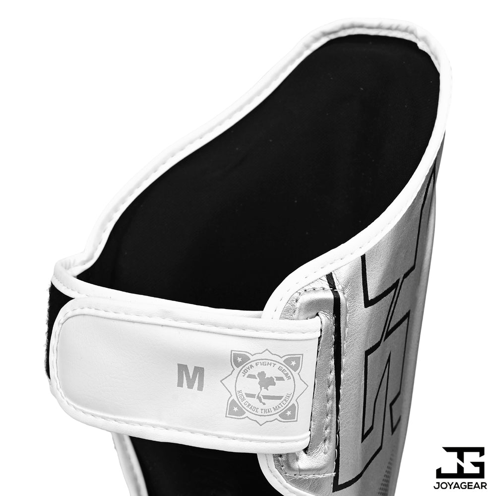 The Joyagear "Evolution" Shinguards - Silver/Black