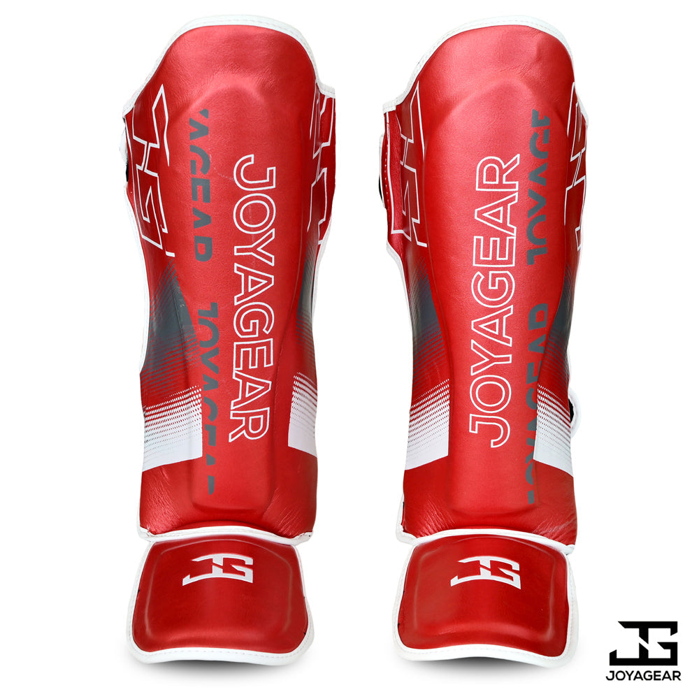 The Joyagear "Evolution" Shinguards - Red/White