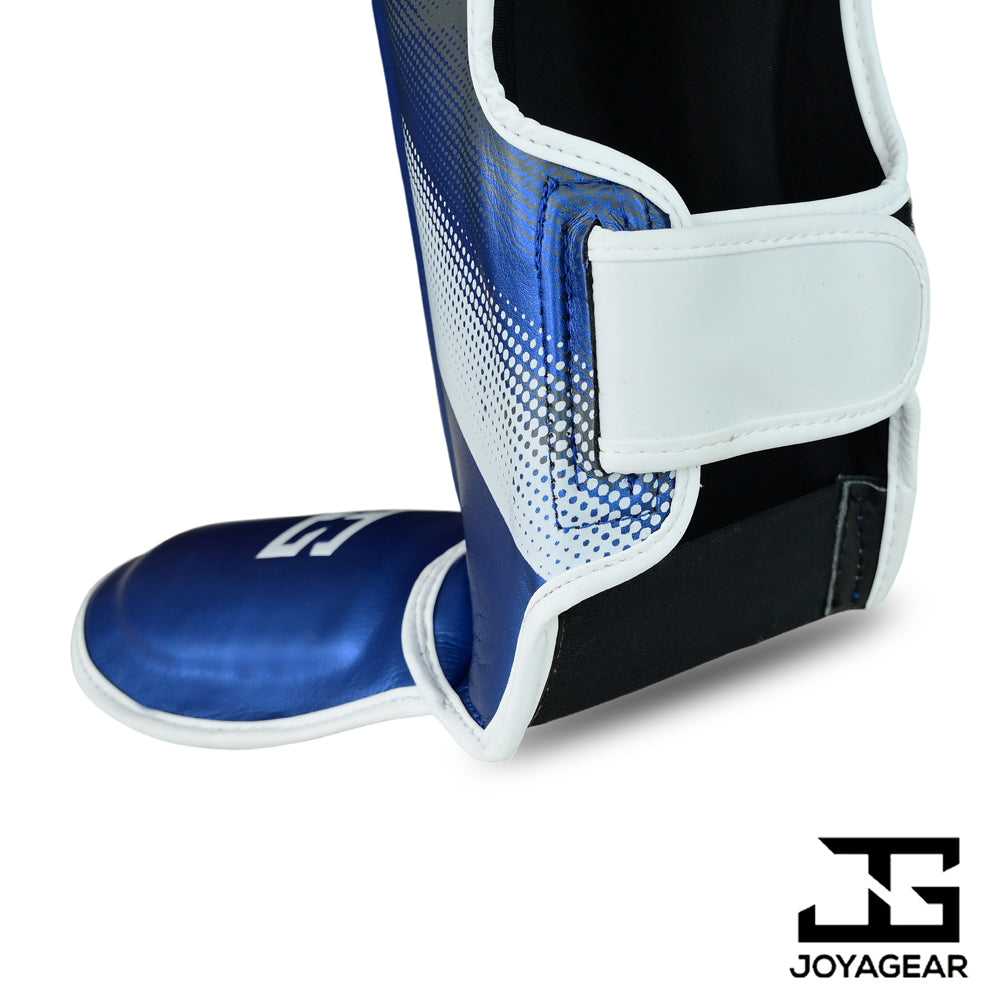 The Joyagear "Evolution" Shinguards - Blue/White