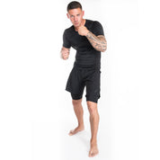 2-1 Pants with Half Leggings - Black/Black