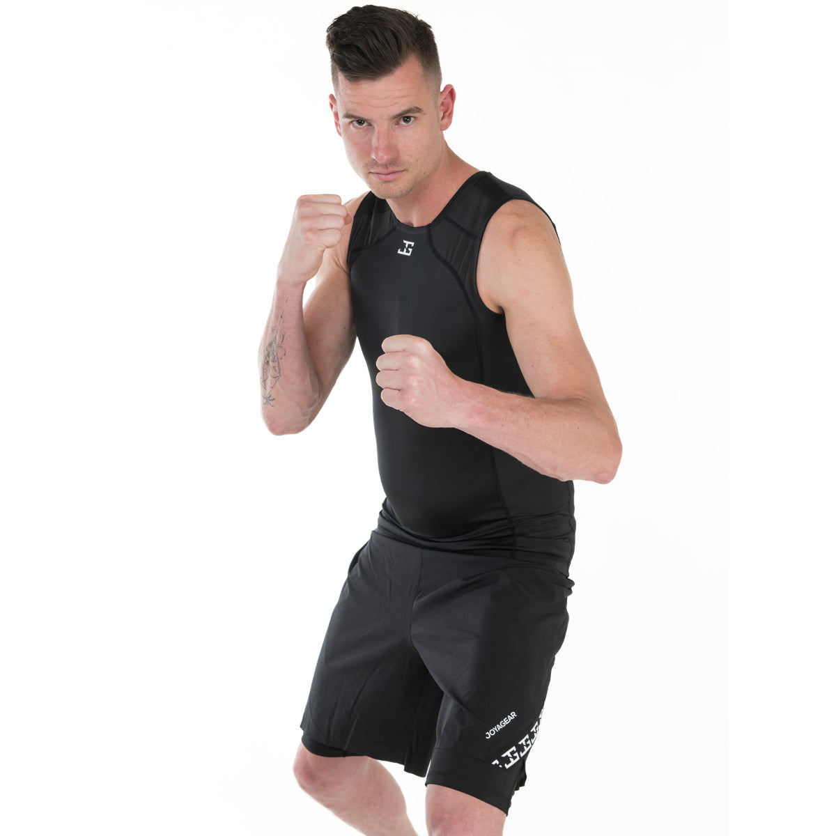 Joya Rashguard Tanktop - Black/White