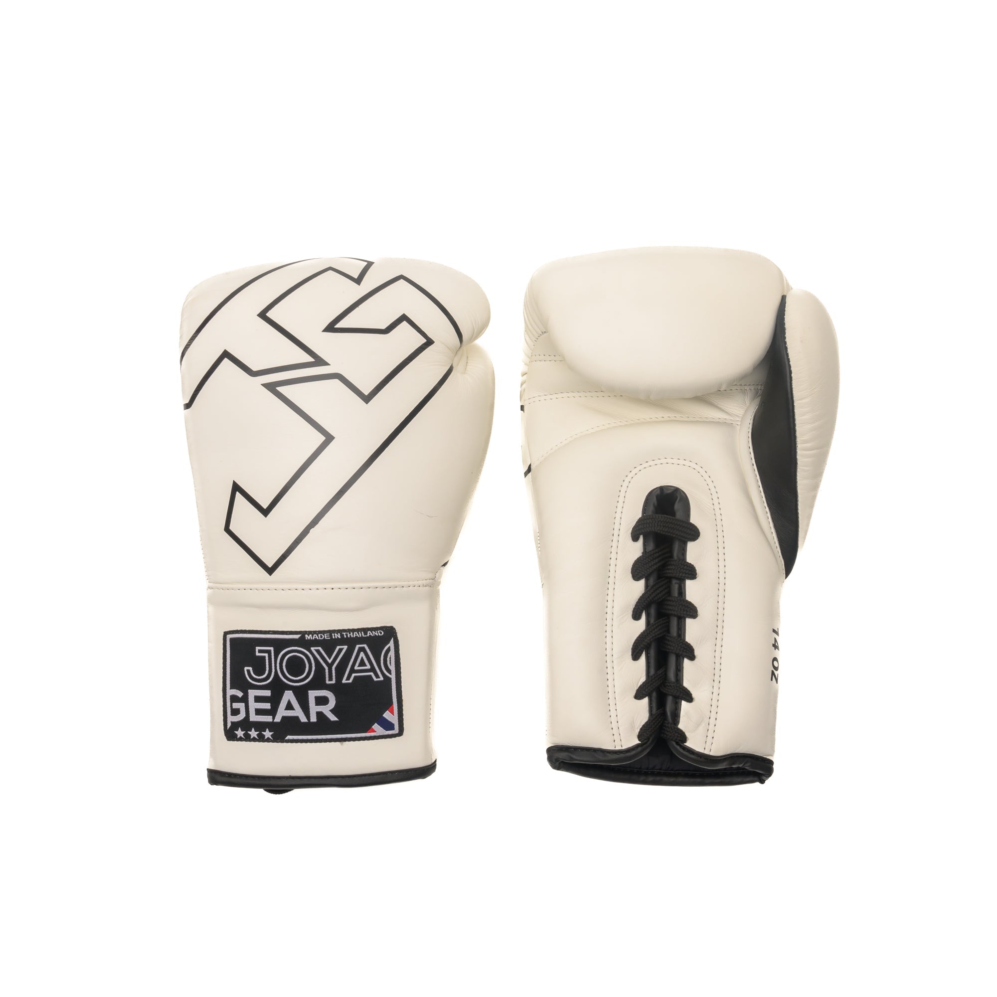 Joya Strike Kickboxing Glove - White/Black - Laces