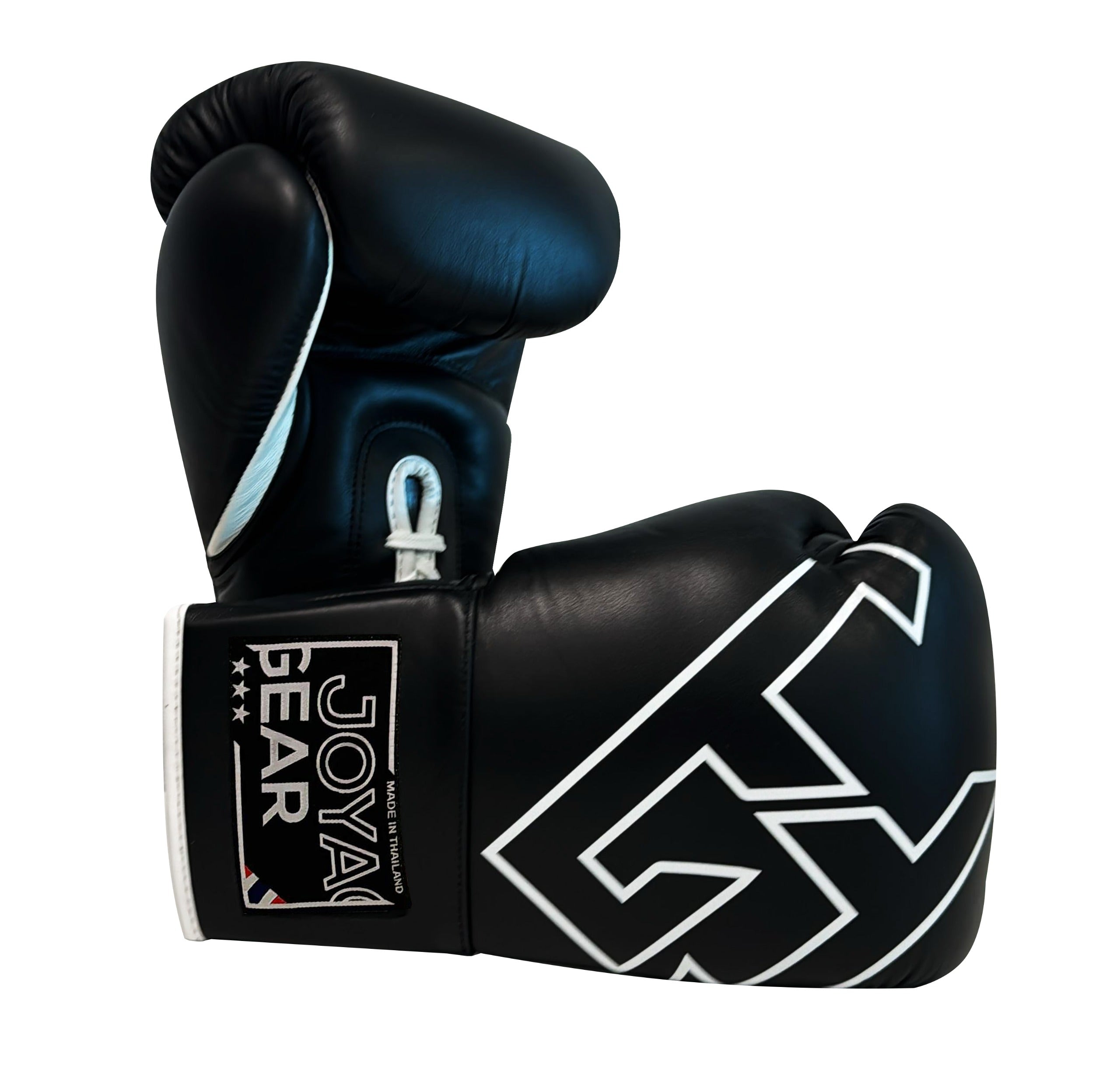 Joya Strike Kickboxing Gloves - Black/White - Laces