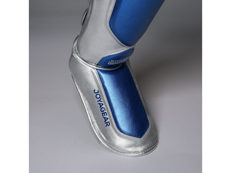Joyagear Performance Shinguards Blue/Silver