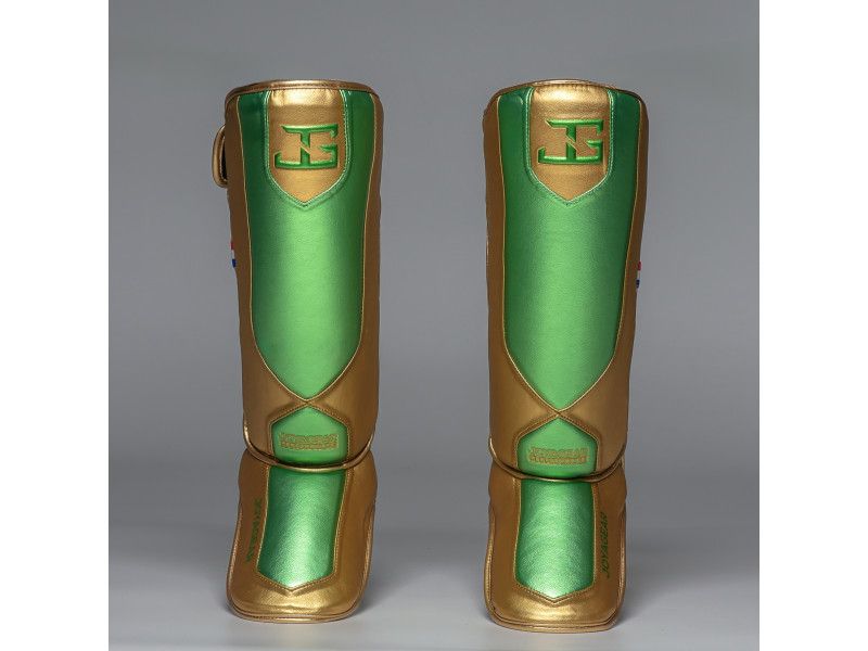Joyagear Performance Shinguards Green/Gold